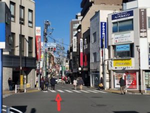 フジワラダンスアカデミーまでの道のり④信号を渡って直進